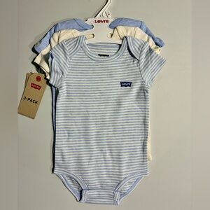 Levi's Boys 3-Pack Short Sleeve Bodysuits
